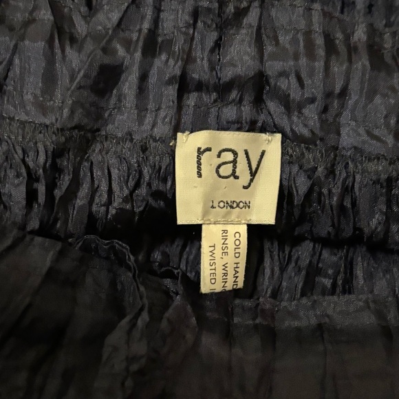 Ray London Elegant Fairy Dark Blue Navy Crinkled Maxi Skirt w/ Petal Hem - Picture 16 of 16